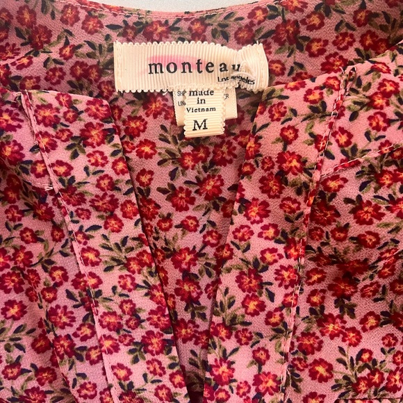 Floral Red and pink floral Monteau Dress - Picture 3 of 3